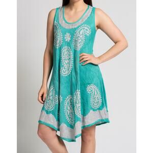 Women Ladies Sleeveless Tie-dye Beach Summer Sundress
Flare Asymmetrical Design